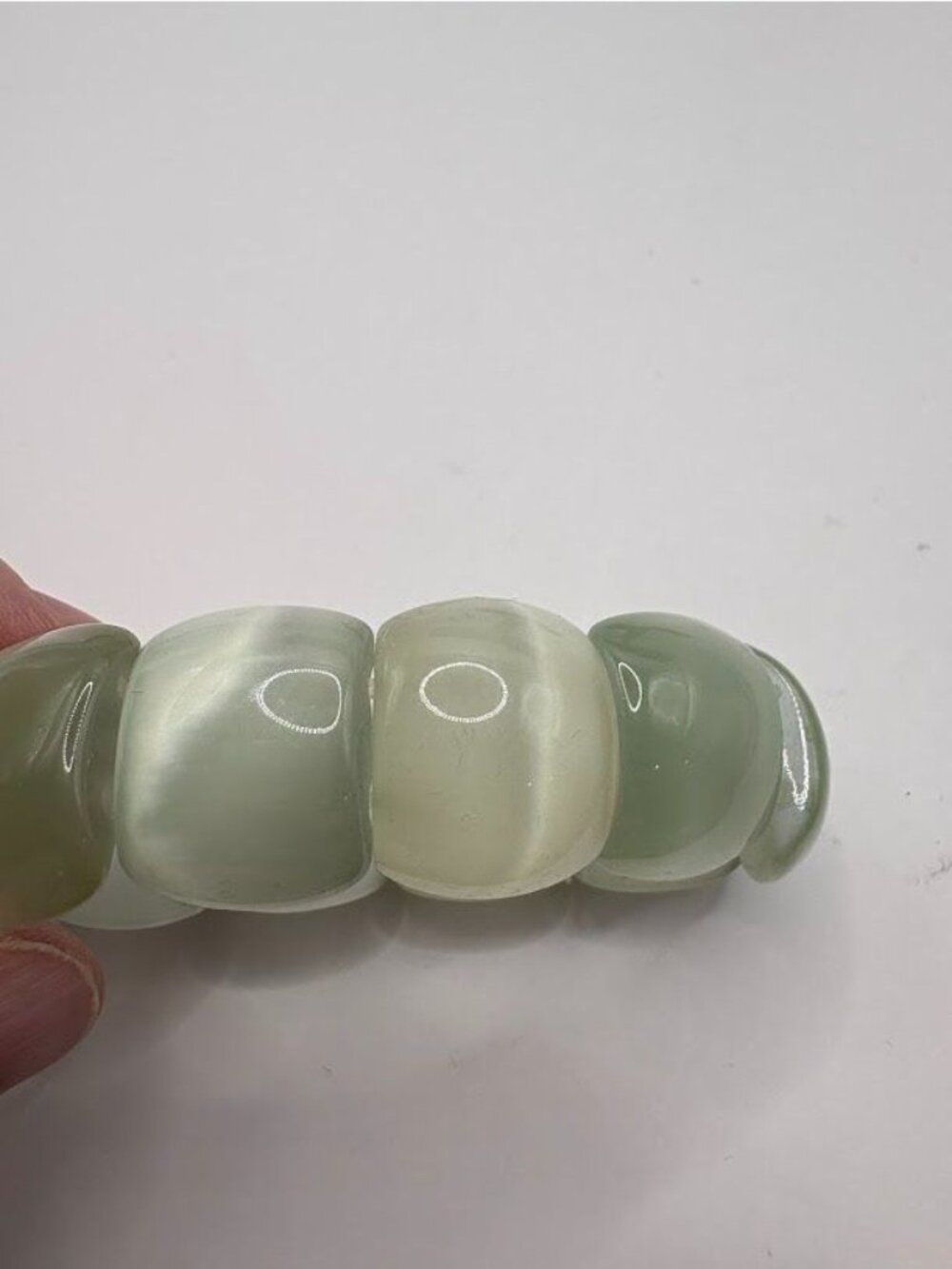 Green Cats Eye Chunky Stretch Bracelet For Womens Jewelry Collection - Picture 3 of 5